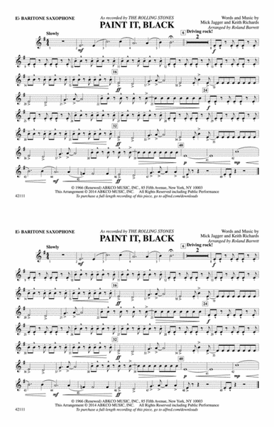 Paint It, Black: E-flat Baritone Saxophone