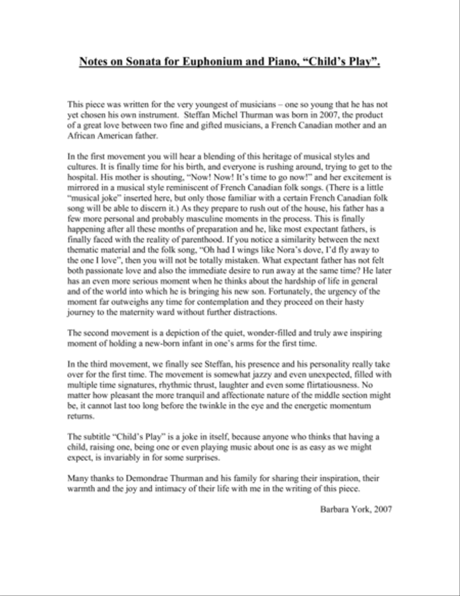 Sonata for Euphonium Euphonium scores gallery preview page 1
