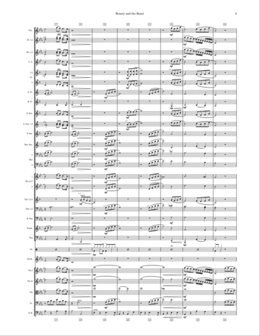 Beauty And The Beast Full Orchestra scores gallery preview page 3