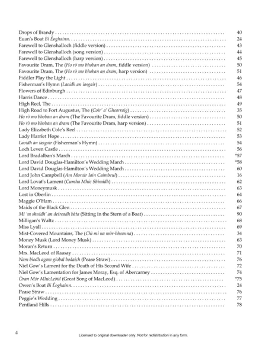 Scottish Harp Celebration Harp scores gallery preview page 5