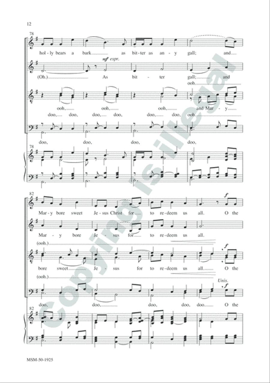 The Holly and the Ivy The Holly and the Ivy Divisi scores gallery preview page 12