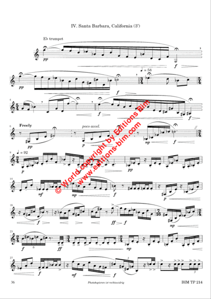 Notes from Faraway Places Trumpet Solo scores gallery preview page 13