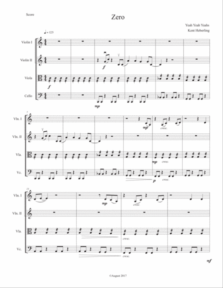 Zero String Quartet scores gallery preview page 1