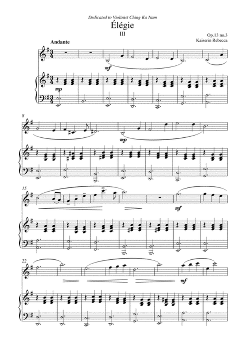 Élégie III (Op.13 no.3) image number null