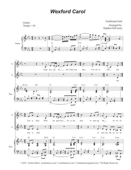 Wexford Carol (2-part choir - (SA) image number null
