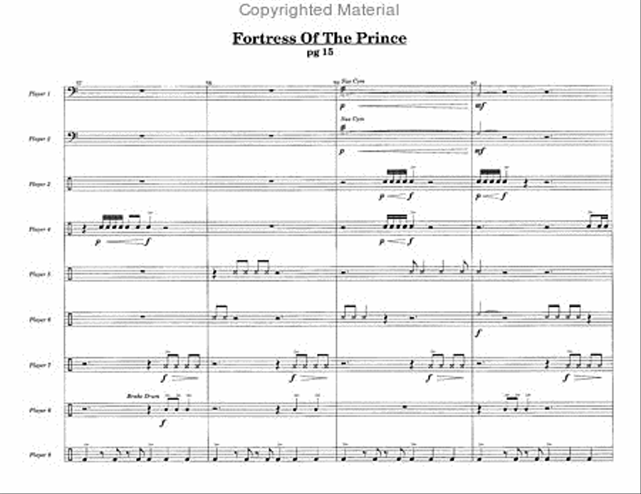 Fortress of the Prince Fortress of the Prince Percussion Ensemble scores gallery preview page 5