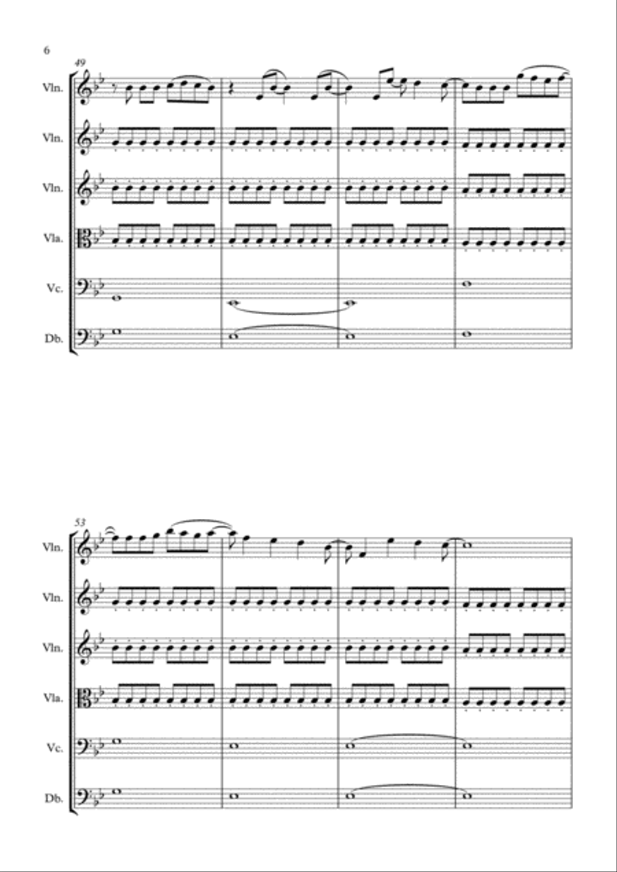 Rewrite The Stars String Quartet scores gallery preview page 6
