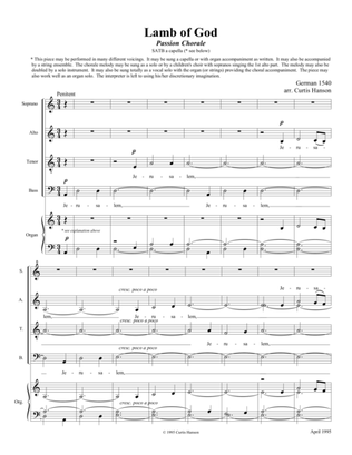 Lamb of God (SATB - expanded voicing)