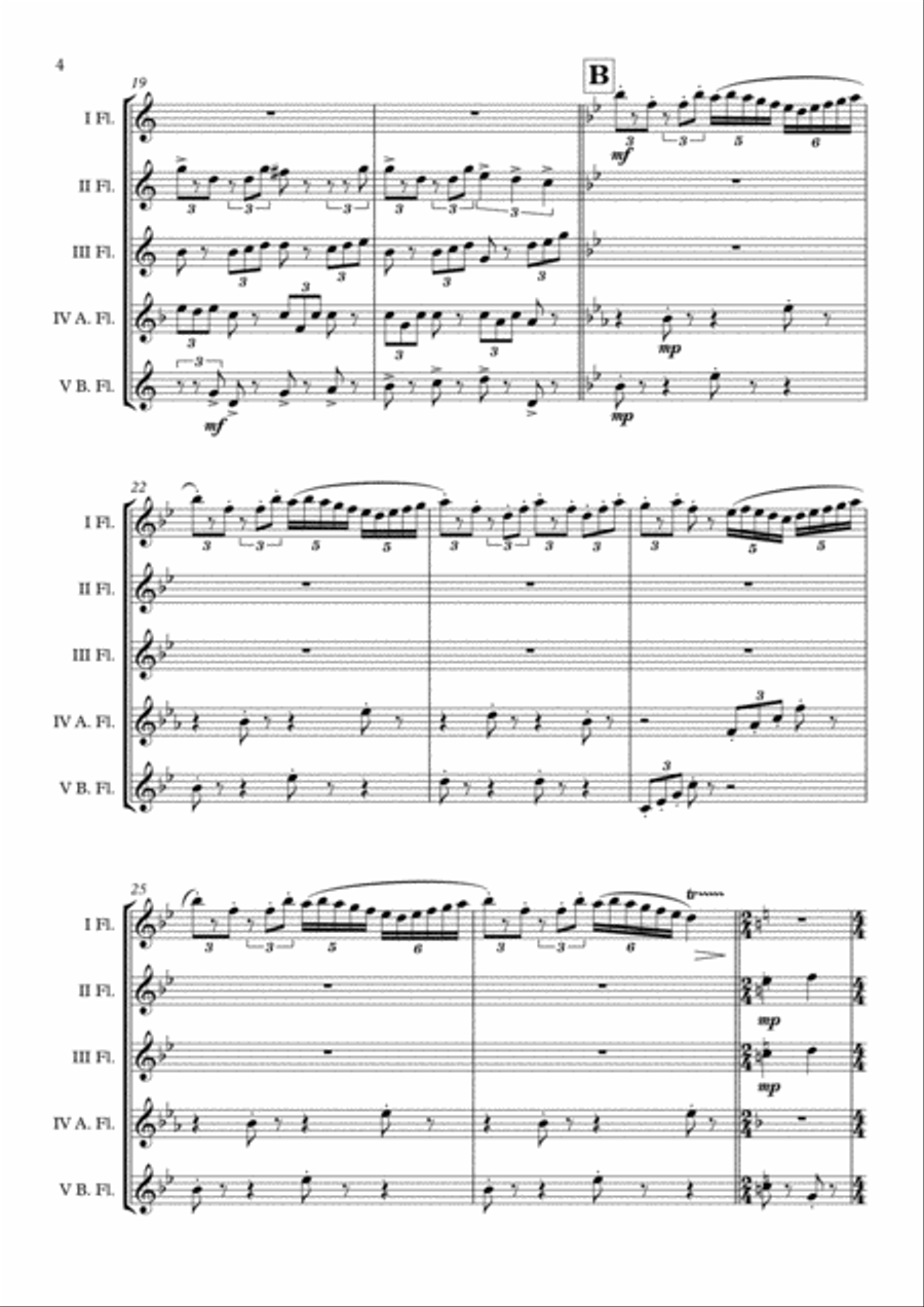 Flying Flute Choir scores gallery preview page 5