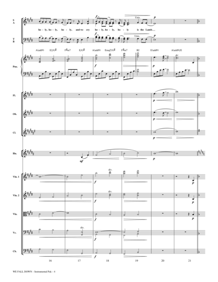 We Fall Down (with Holy, Holy, Holy) (arr. Phillip Keveren) - Full Score