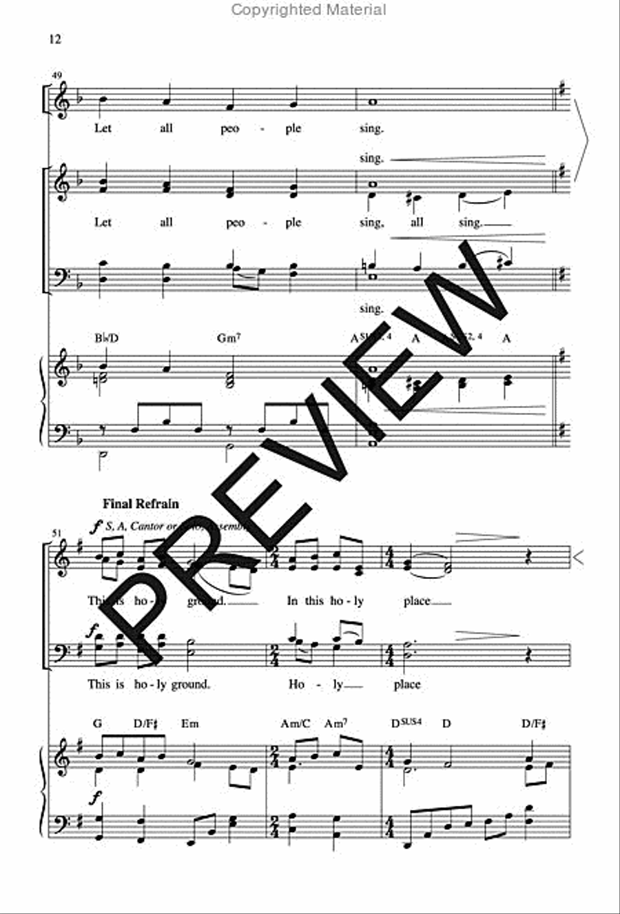 Holy Ground 4-Part scores gallery preview page 11