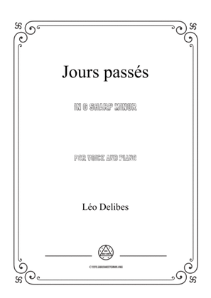 Delibes-Jours passés in g sharp minor,for voice and piano