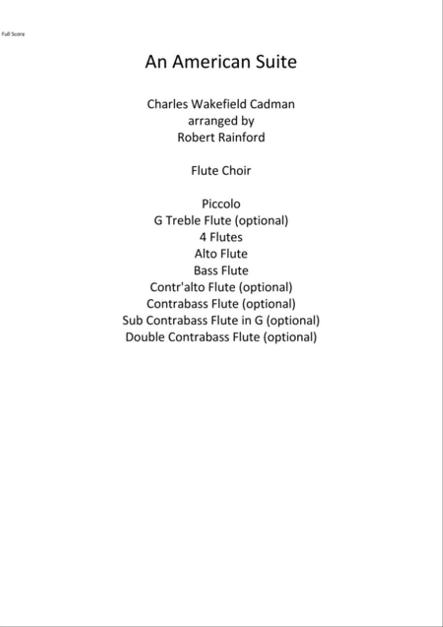 An American Suite Flute scores gallery preview page 1