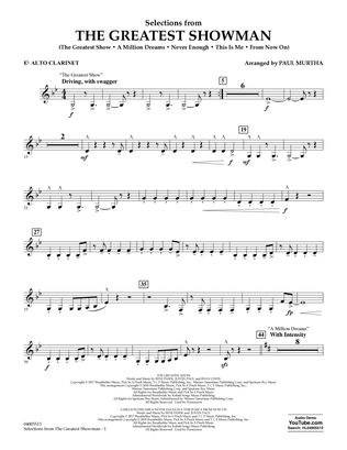 Selections from The Greatest Showman (arr. Paul Murtha) - Eb Alto Clarinet
