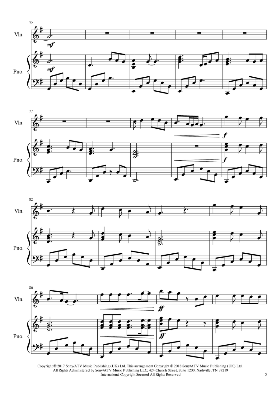 Perfect Violin Solo scores gallery preview page 5