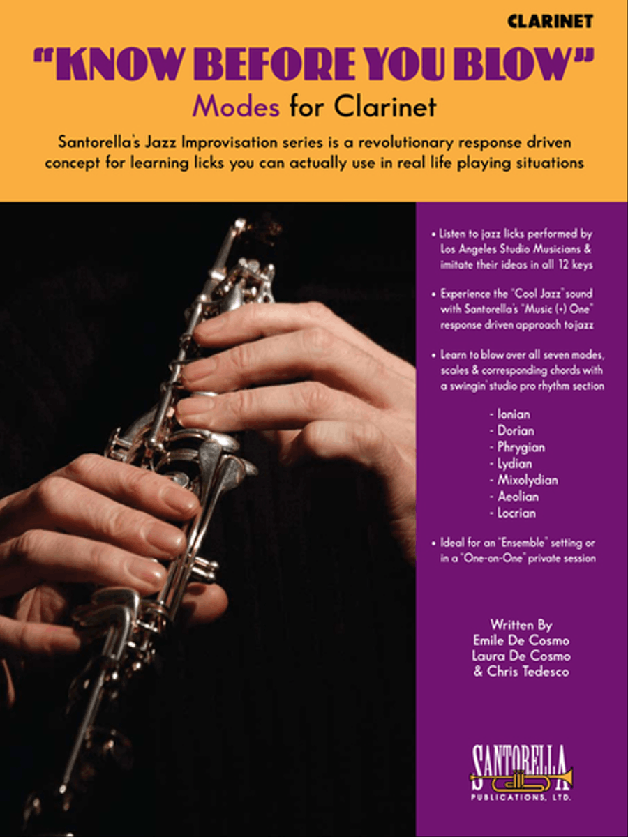 Know Before You Blow - Jazz Modes for Clarinet with CD Clarinet scores gallery preview page 1