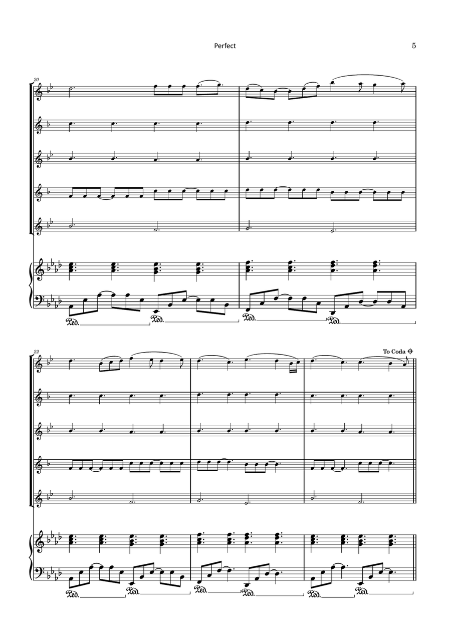 Perfect Saxophone Quintet scores gallery preview page 5