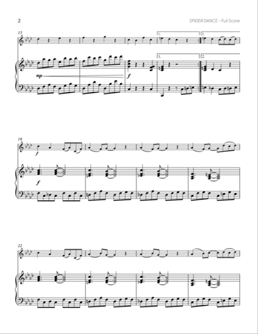 Spider Dance (from UNDERTALE) (for Solo Violin with Piano Accompaniment) Violin Solo scores gallery preview page 3