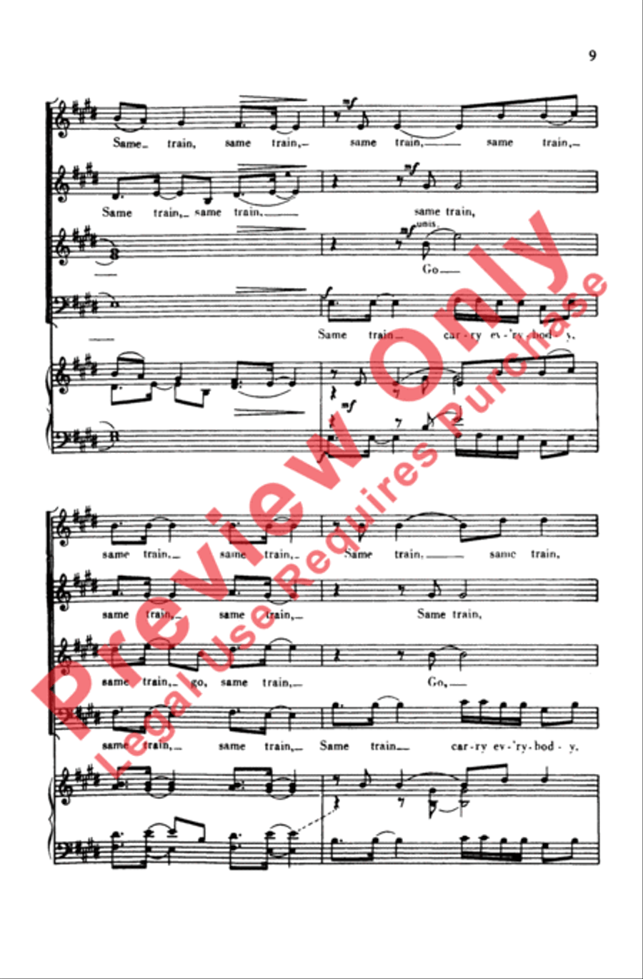 Same Train Same Train 4-Part scores gallery preview page 8