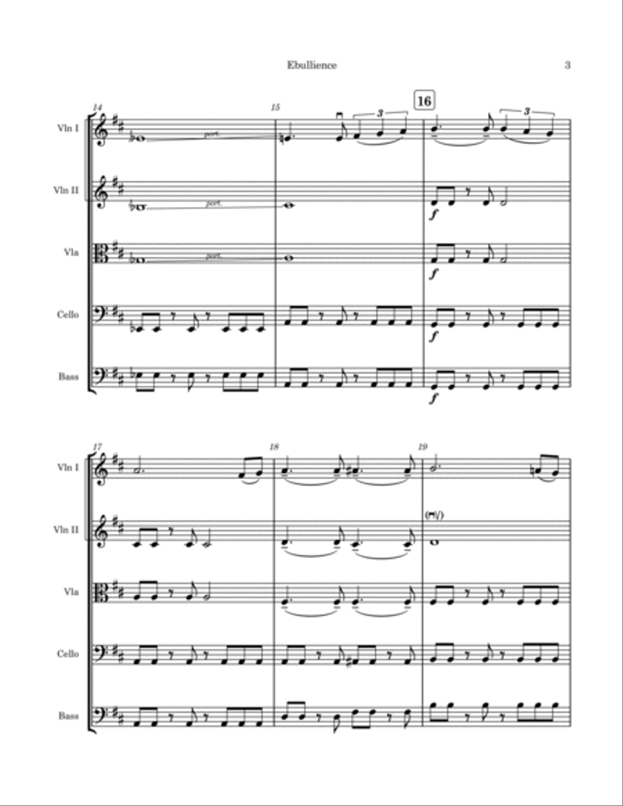 Ebullience Ebullience String Orchestra scores gallery preview page 3