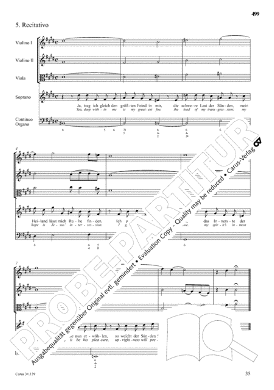 The Complete Sacred Vocal Works (Das geistliche Vokalwerk) Voice scores gallery preview page 500