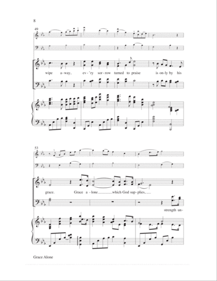 Grace Alone 4-Part scores gallery preview page 8