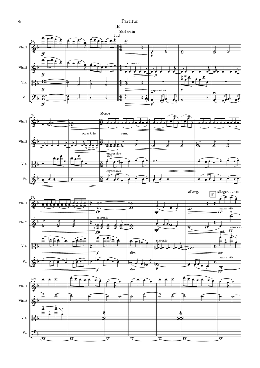 Ar laivinu ieladosi Ar laivinu ieladosi String Quartet scores gallery preview page 4