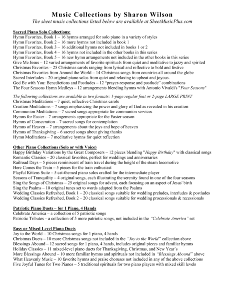 Hymn Favorites, Book 5 - A Collection of Sixteen Piano Solos Piano Solo scores gallery preview page 2