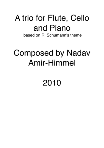 Trio based on R. Schumann's theme image number null