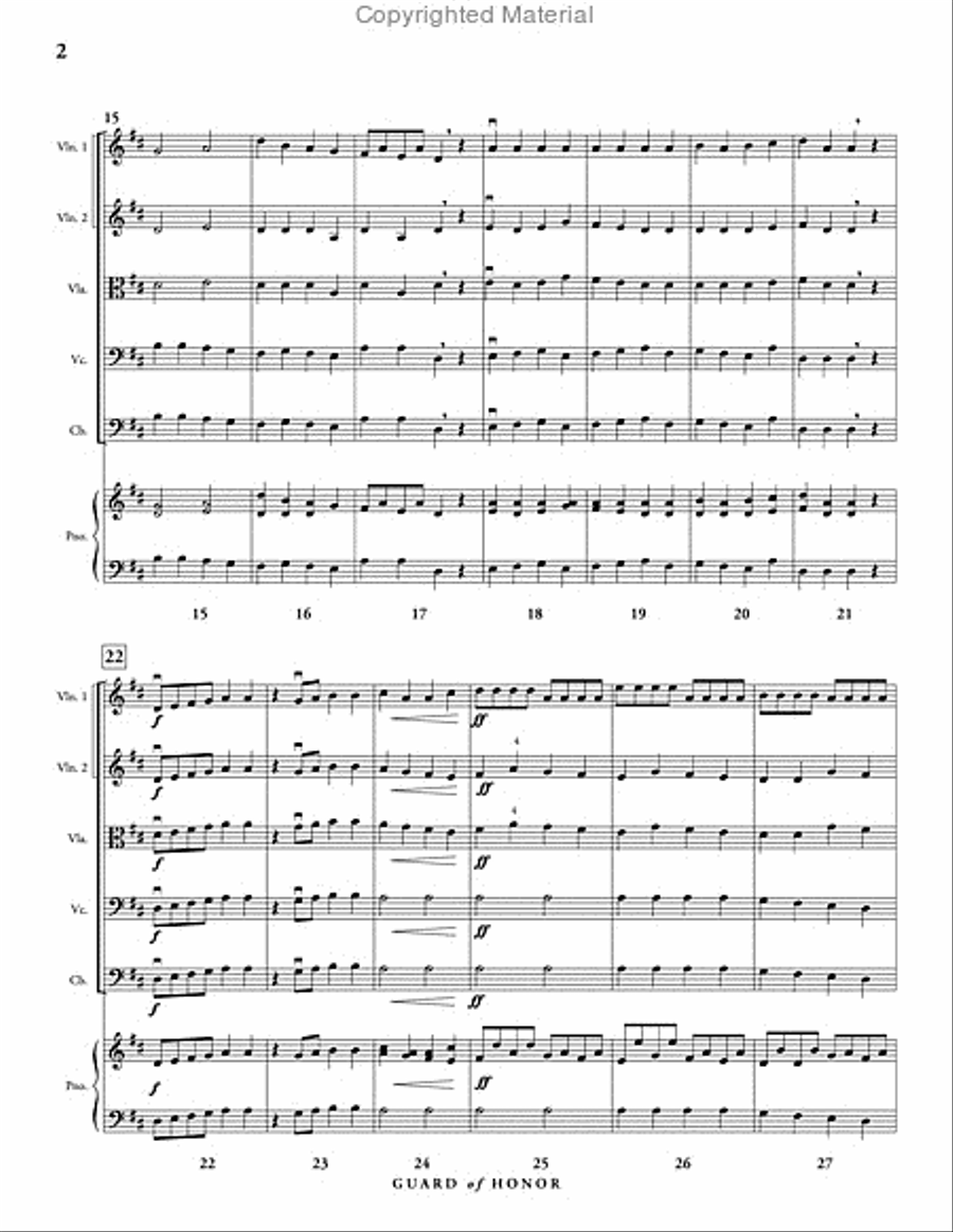 Guard of Honor Guard of Honor String Orchestra scores gallery preview page 3