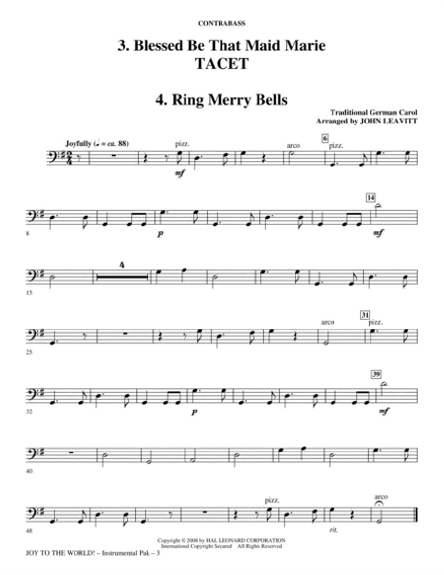Joy To The World - Bass Joy To The World - Bass Choir scores gallery preview page 3
