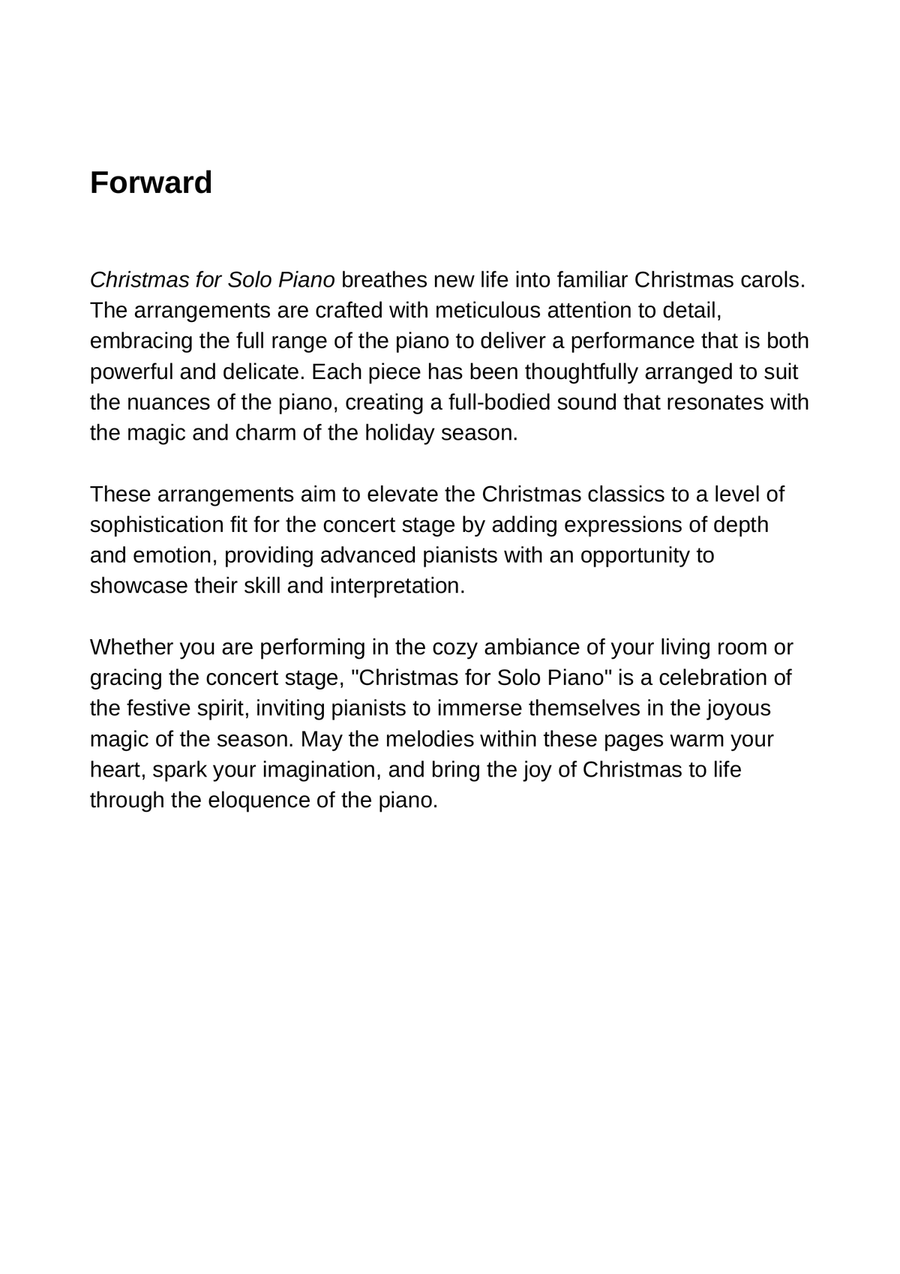 Christmas for Solo Piano Piano Solo scores gallery preview page 3