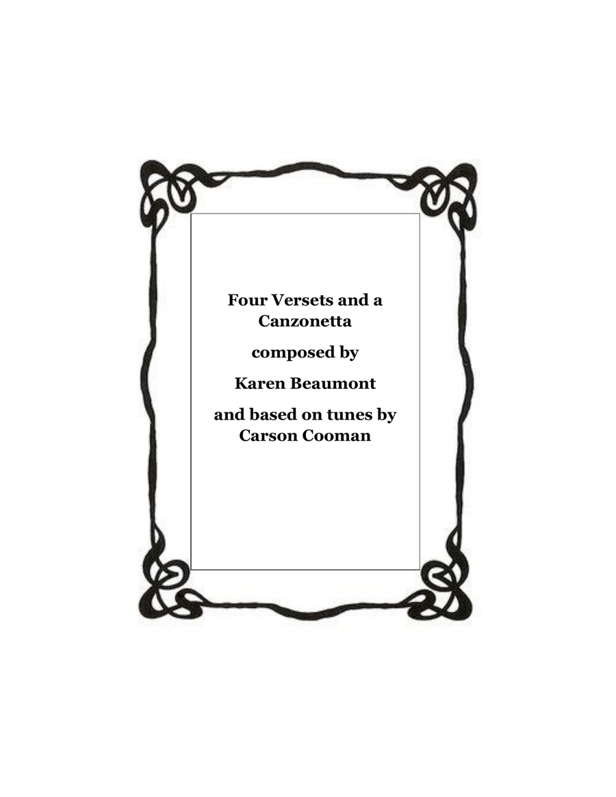 Four Versets and Canzonetta (easy pedal) Organ Solo scores gallery preview page 1