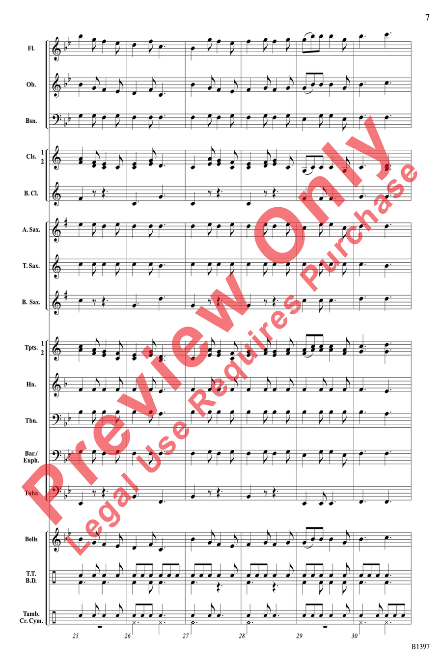 Irish Jig for Young Feet Concert Band scores gallery preview page 7