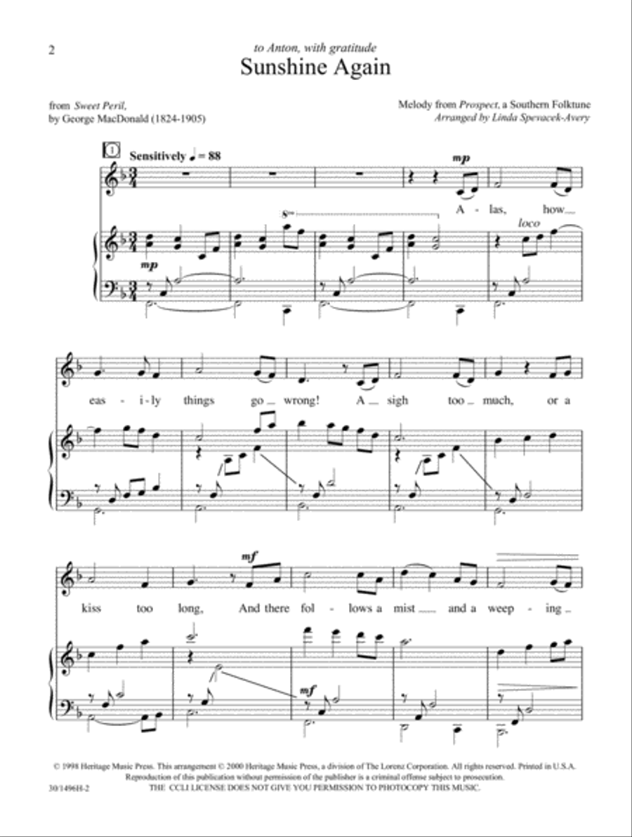 Linda Spevacek Vocal Solo Collection - Low Voice Low Voice scores gallery preview page 4
