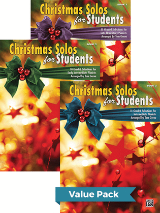Book cover for Christmas Solos for Students, 1-3 (Value Pack)