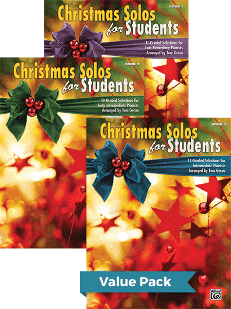 Book cover for Christmas Solos for Students, 1-3 (Value Pack)