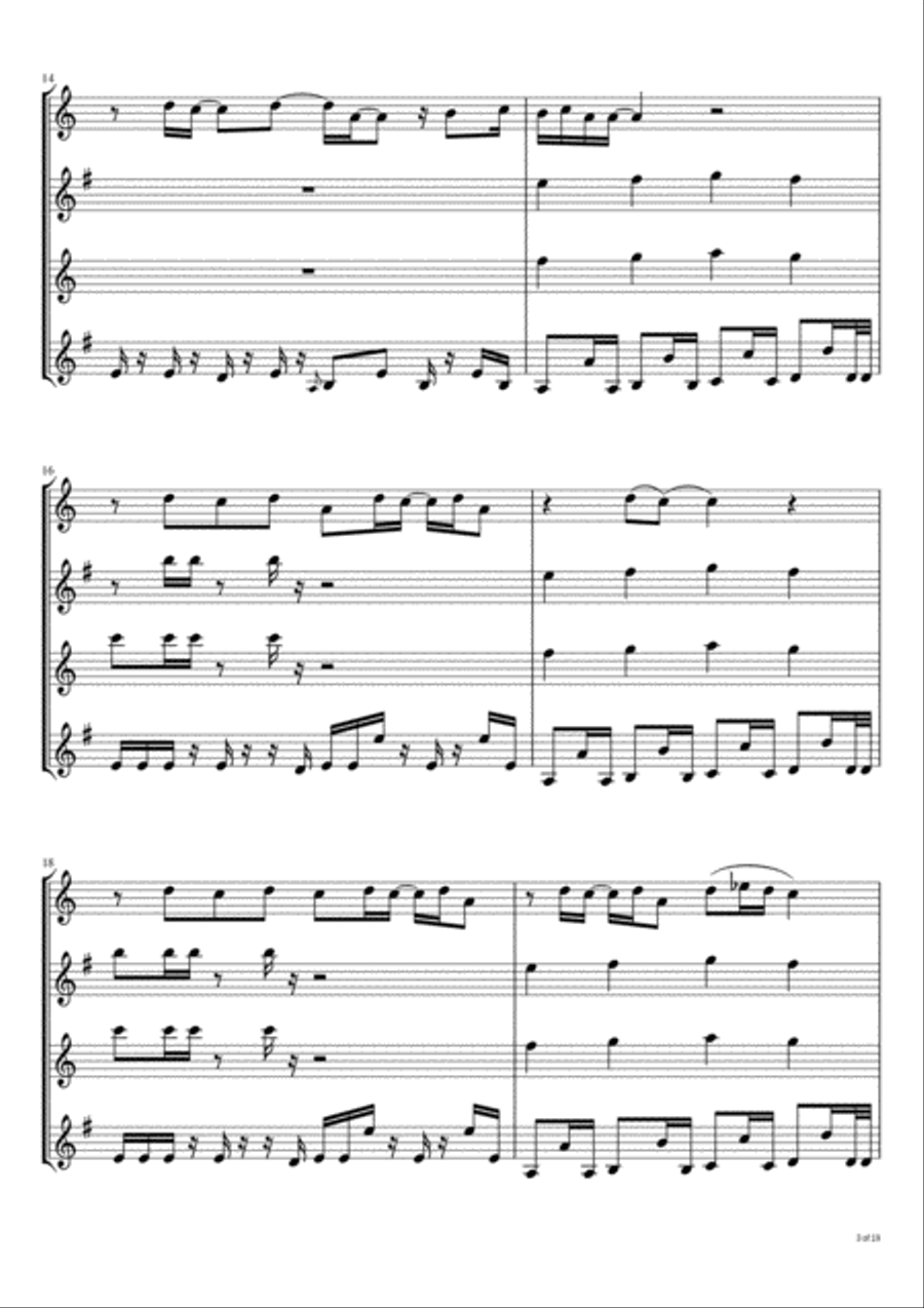Strawberry Letter 23 Woodwind Quartet scores gallery preview page 4