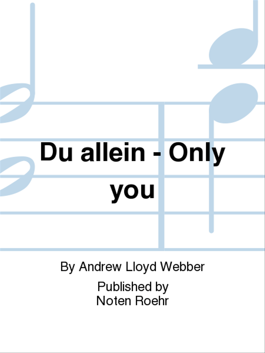 Du allein = Only you Score scores gallery preview page 1