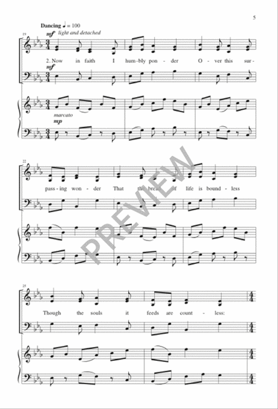 Soul, Adorn Yourself with Gladness 3-Part scores gallery preview page 5