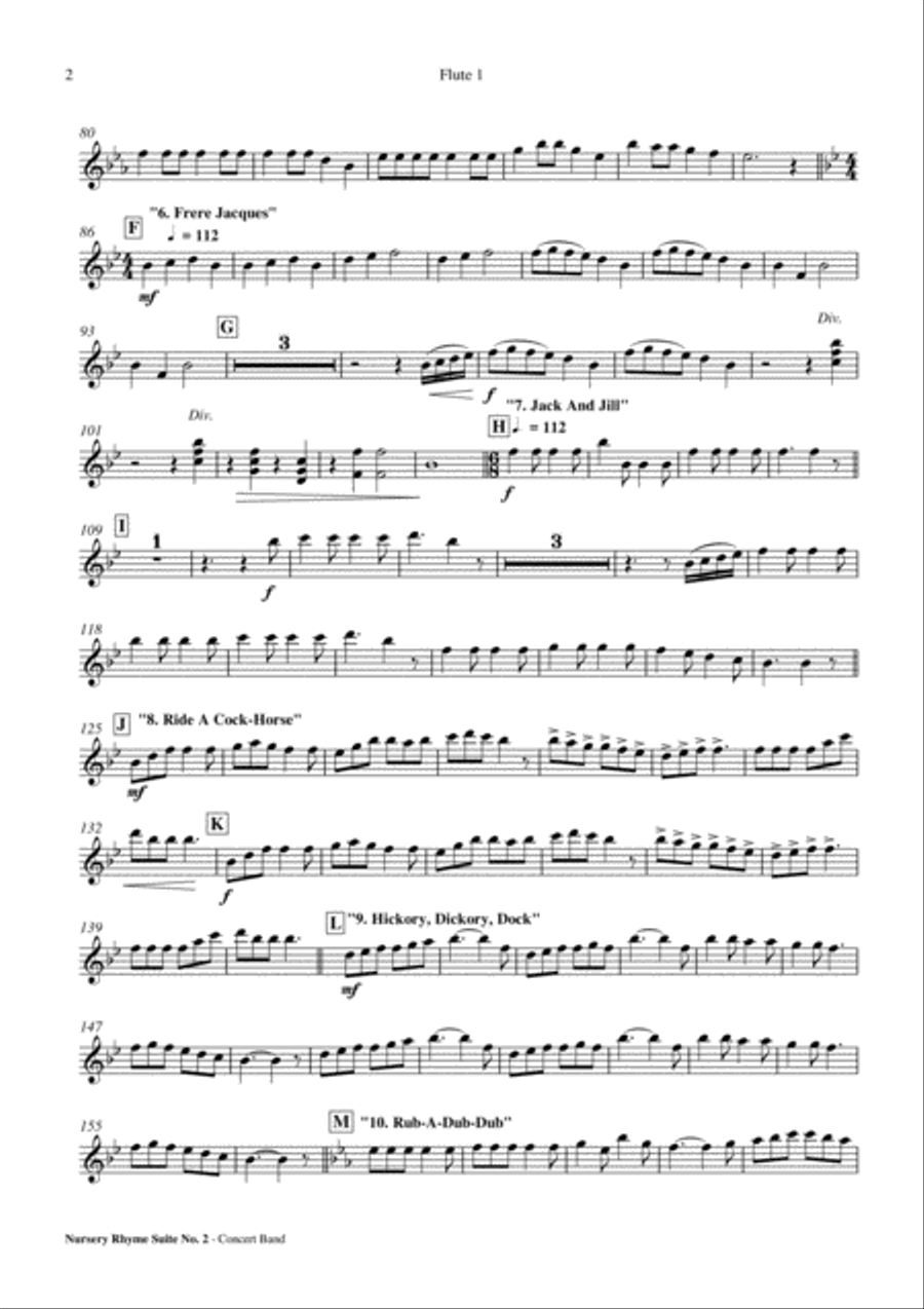 Nursery Rhyme Suite No. 2 - Concert Band Score and parts Concert Band scores gallery preview page 6