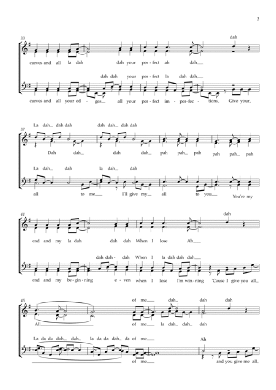 All Of Me SSAA scores gallery preview page 3
