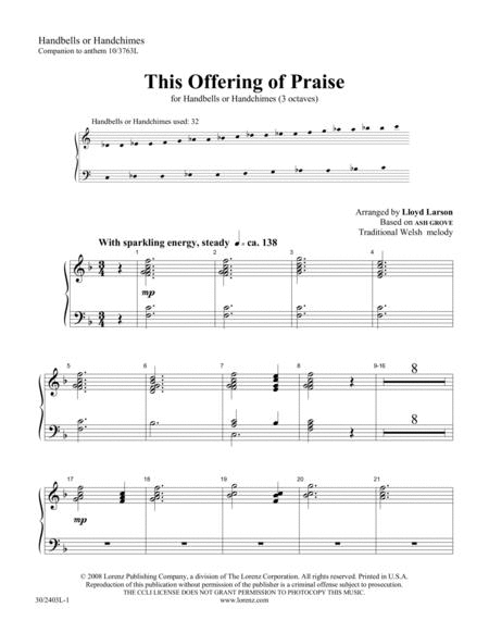 This Offering of Praise - Reproducible Handbell Part