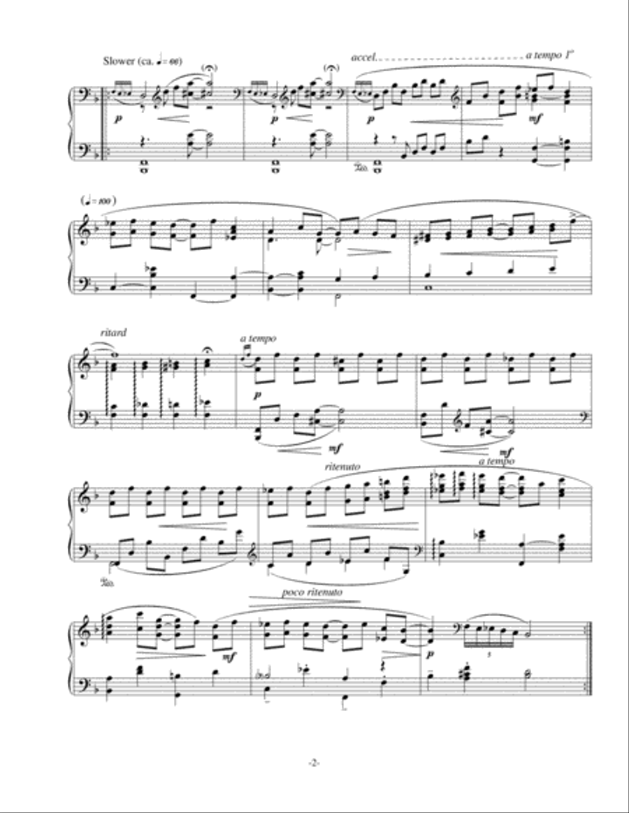 Two Flowers Rag Piano Solo scores gallery preview page 2