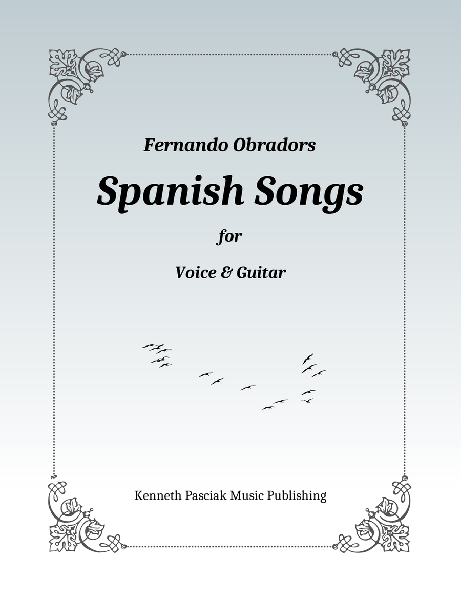Spanish Songs for Voice and Guitar (Obradors) Chamber Music scores gallery preview page 1