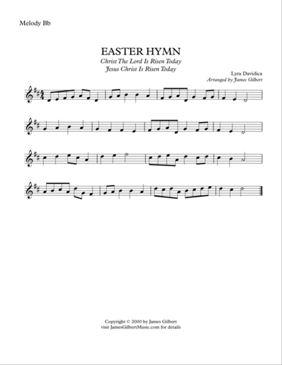 EASTER HYMN (Christ The Lord Is Risen Today or Jesus Christ is Risen Today) EASTER HYMN (Christ The Lord Is Risen Today or Jesus Christ is Risen Today) Small Ensemble scores gallery preview page 6
