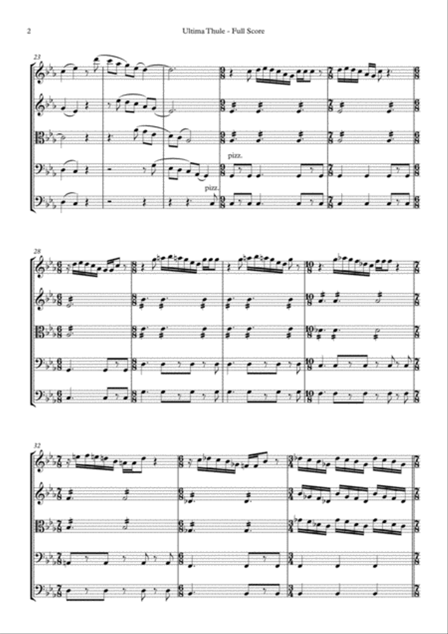 Ultima Thule for string orchestra String Orchestra scores gallery preview page 2