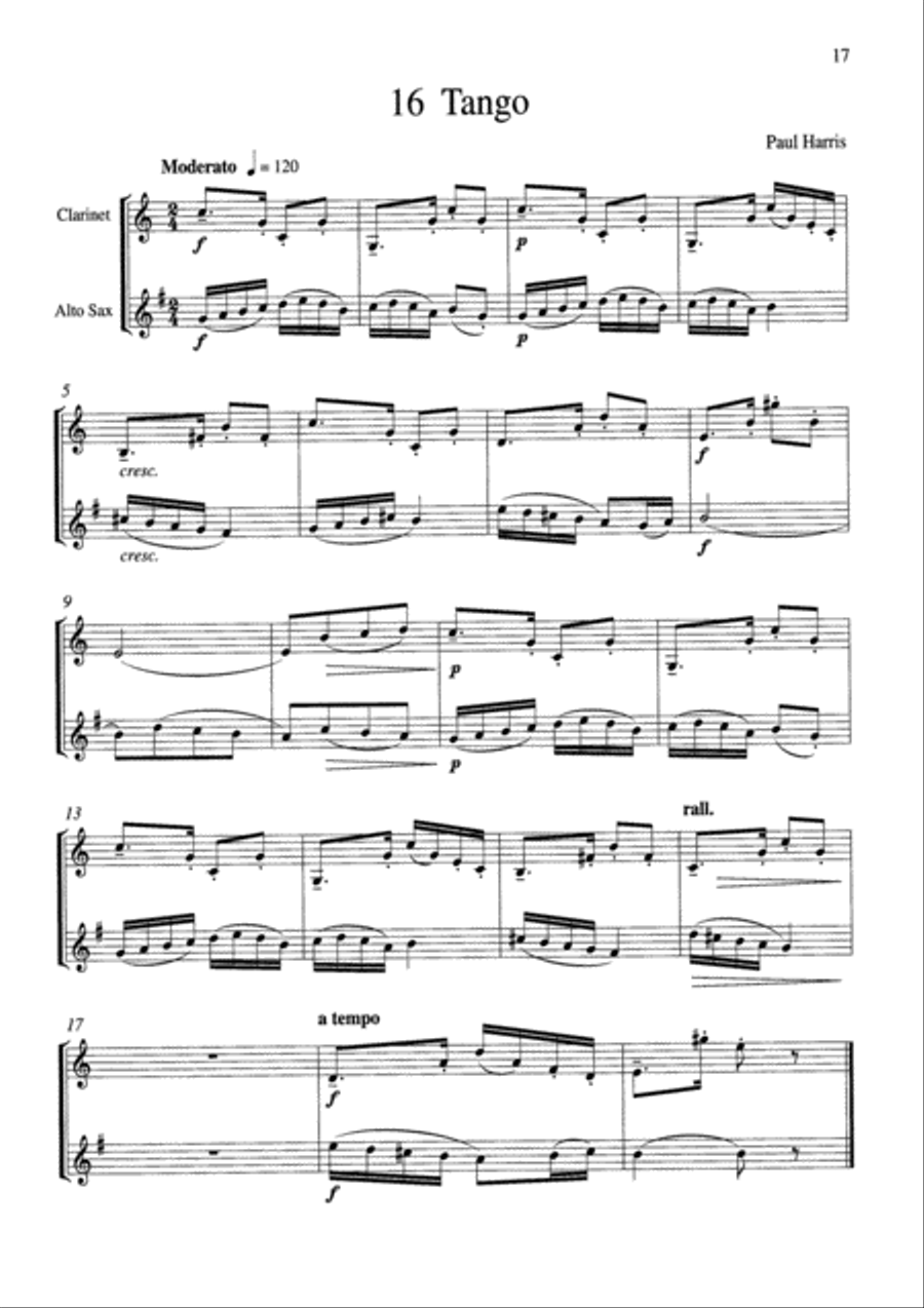 Two by Two Clarinet and Alto Saxophone Duets Woodwind Duet scores gallery preview page 4