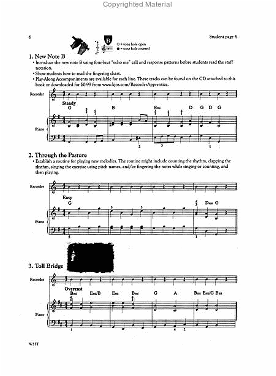 Recorder Apprentice - Teacher Edition Recorder scores gallery preview page 2