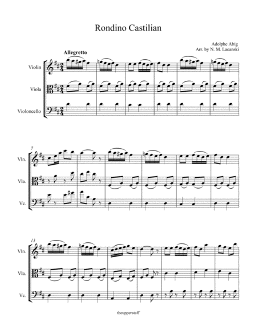 Rondo Castilian Rondo Castilian String Trio scores gallery preview page 2